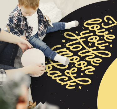 Love you to the moon and back bespoke rugs - TenStickers