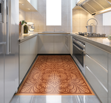 Mandala-Inspired Ornament kitchen mat - TenStickers