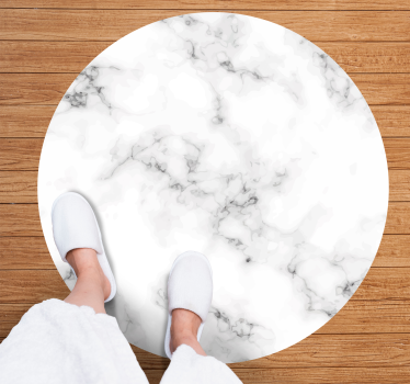 Marble Circle minimal vinyl carpet - TenStickers