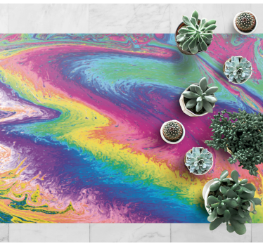 Marble rainbow texture rug - TenStickers