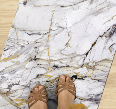 Marble rug with elegant gray veining - TenStickers