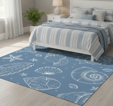 Marine life and seashells bedroom carpet - TenStickers