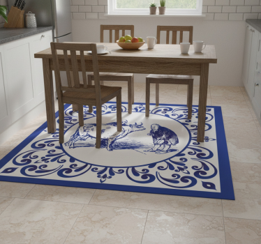 Men and cow kitchen vinyl mat - TenStickers