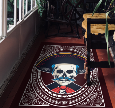 Mexican ethnical skull ethnic style rugs - TenStickers