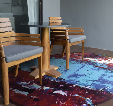 Multi-colored area rug contemporary rugs - TenStickers