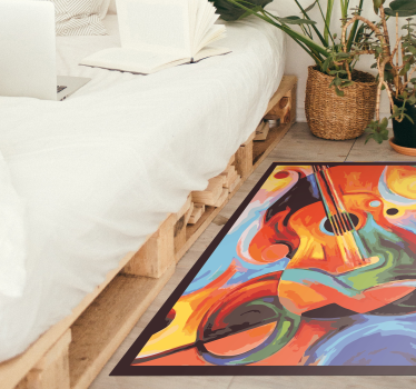 Musical colour smphony bedroom carpet - TenStickers