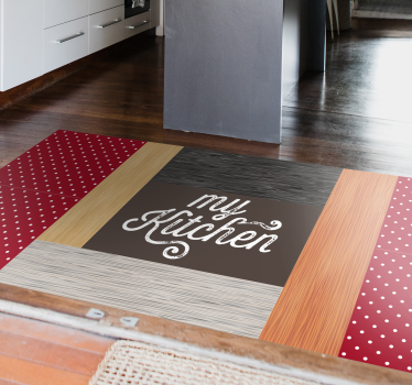 My space with textures kitchen mat - TenStickers