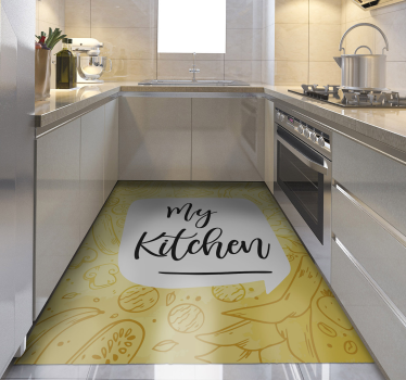 My Culinary Text kitchen mat - TenStickers