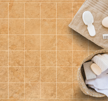 Natural beige look stone effect rug - TenStickers