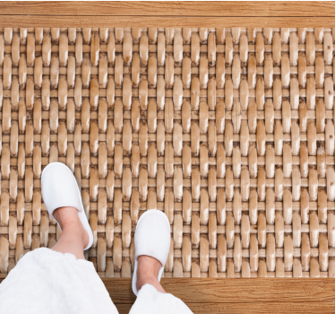 Natural Weave Pattern bathroom mat - TenStickers