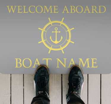 Nautical welcome custom floor mat - TenStickers
