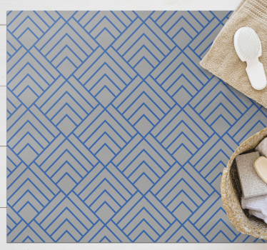 Navy basket weave texture rug - TenStickers