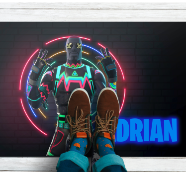 Neon Character Display custom floor mat - TenStickers