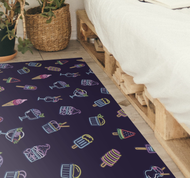 Neon Sweet Treats kids rug - TenStickers
