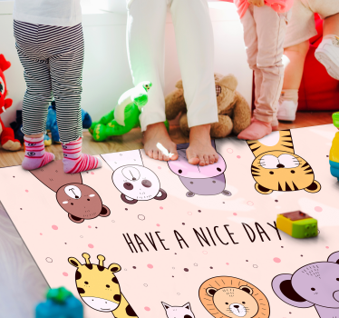 Nice Day Greeting custom floor mat - TenStickers