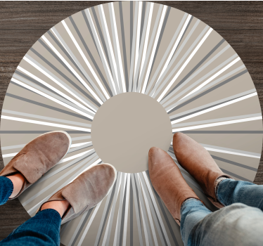 Geometric rug with circular burst design - TenStickers