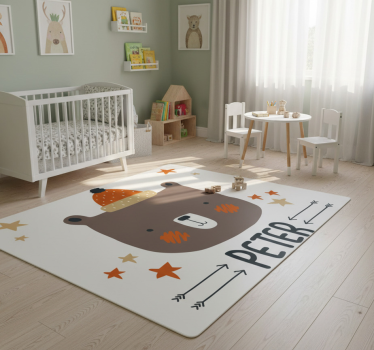 Nordic cute bear personalized animal mat - TenStickers