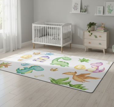 Nordic dinosaur bedroom carpet - TenStickers
