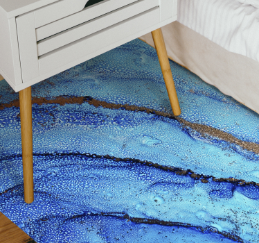 Ocean Wave Motif marble rug - TenStickers