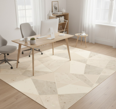 Office carpet 3d golden triangles design - TenStickers