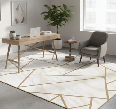 Office carpet marble geometric mosaic design - TenStickers