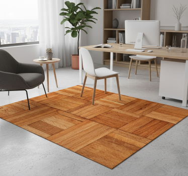Office carpet - shielded by the wooden weave - TenStickers