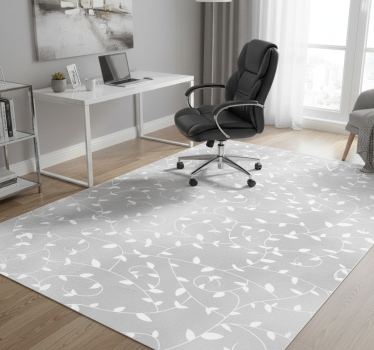 Office carpet tree branches white and silver wallpaper - TenStickers