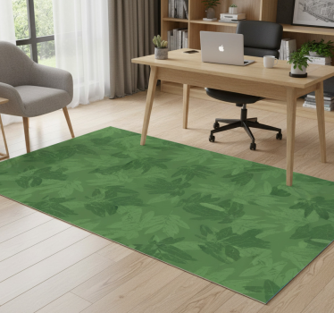 Office carpet with simple green leaves pattern - TenStickers