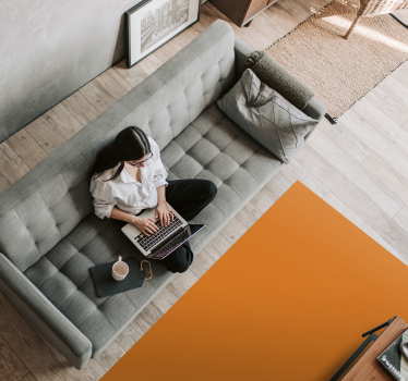 Orange contemporary rugs - TenStickers