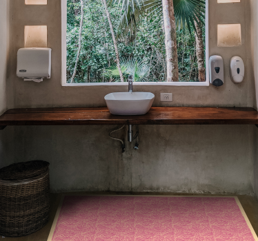 Ornamental Motif bathroom mat - TenStickers
