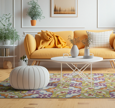 Ornamental pattern tiles vintage rug - TenStickers