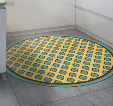 Mod mid century pattern kitchen mat - TenStickers