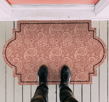 Paisley Contoured Design texture rug - TenStickers