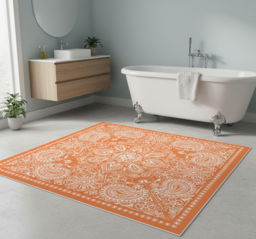 Paisley tile bathroom mat - TenStickers