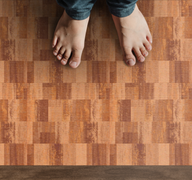 Parquet Illusion wood effect rug - TenStickers
