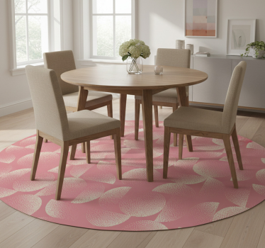 Pastel half circles dining room rug - TenStickers