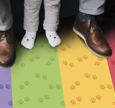 Paw pattern animal mat - TenStickers