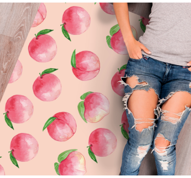 Peach blossom pattern kitchen mat - TenStickers