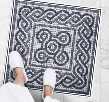 Pebble stone mosaic vinyl rug - TenStickers