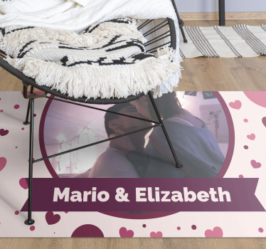 Personalised love picture bedroom carpet - TenStickers