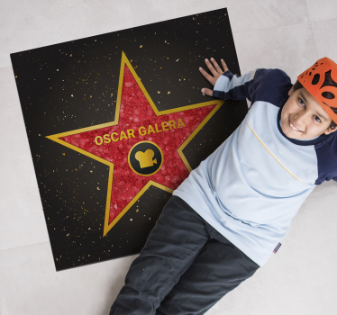 personalizable hollywood star vinyl carpet - TenStickers