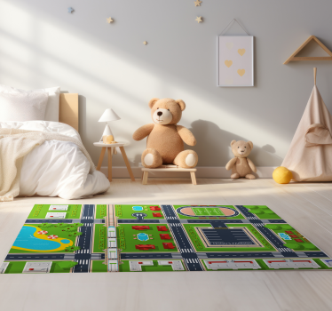 personalizable parking  road carpet rug - TenStickers