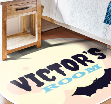 Personalized Bat Emblem custom floor mat - TenStickers