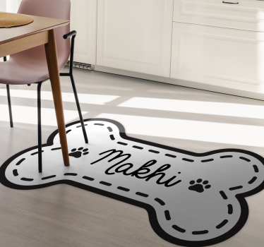 Dog bone shape custom floor mat - TenStickers