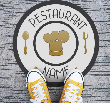 Personalized Chef Circle custom floor mat - TenStickers