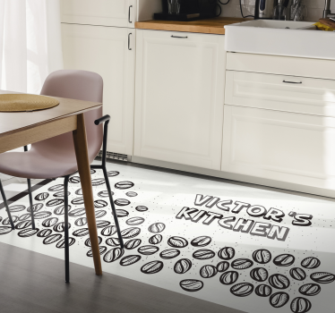 Personalized Coffee Beans custom floor mat - TenStickers
