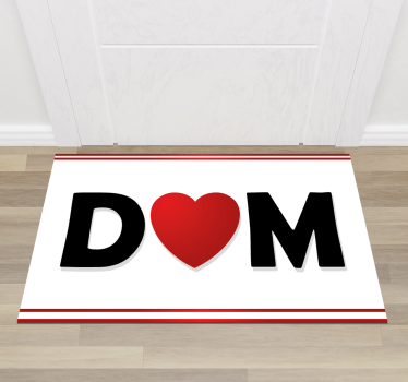Personalized couple initials custom floor mat - TenStickers