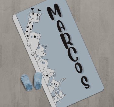 Personalized Critters custom floor mat - TenStickers