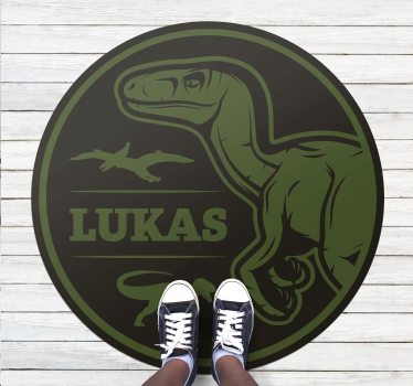 Personalized Dinosaur custom floor mat - TenStickers