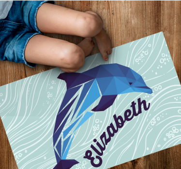 Personalized Dolphin custom floor mat - TenStickers